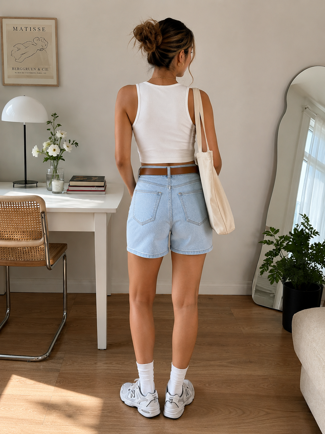 Women's High Waist Stretch Denim Casual Summer Shorts - Image 2