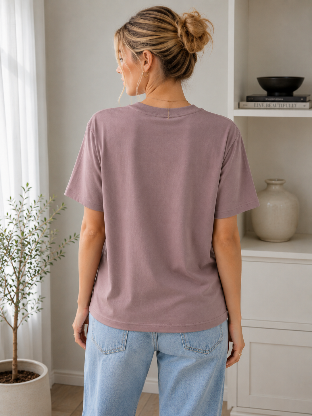 Floral Print Oversized Crew Neck Vacation Casual Short Sleeve T-Shirt - Image 2