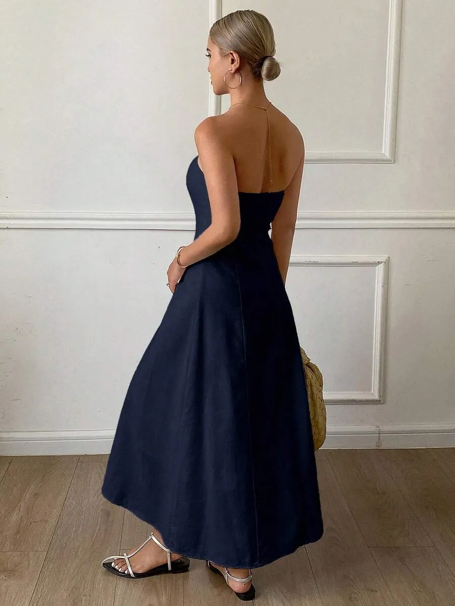 Women’s Backless Spaghetti Strap Cami Floor-Length Maxi Dress - Image 2